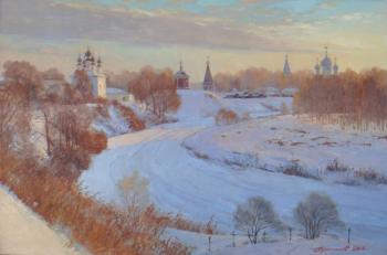 Suzdal. Winter evening on Kabatsky Yar. Plotnikov Alexander