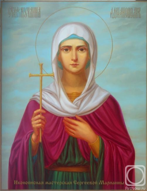 Sergeeva Marianna. Personal icon of St. Anna of Adrianople