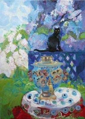 Etude with a blue samovar