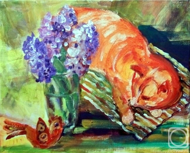 Kataeva Galina. Cats & flowers(2)