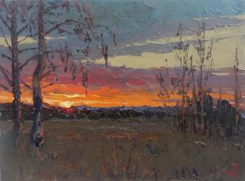 The blinding light of the sunset. Golovchenko Alexey