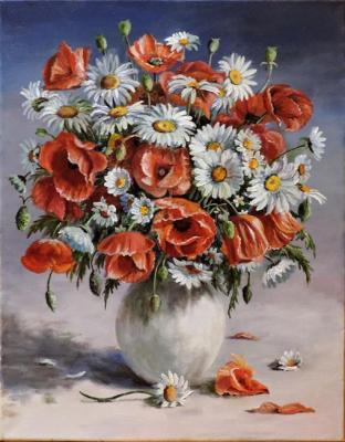 Poppies and daisies. Vorobyeva Olga