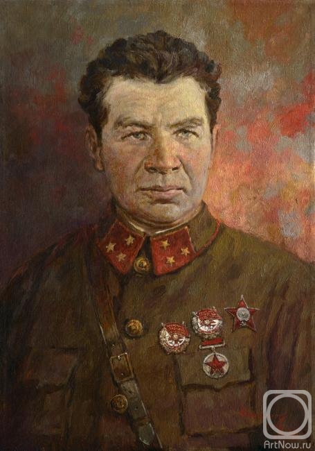 Mironov Andrey. Portrait of the Commander of the 62nd Army, Lieutenant General V.I. Chuikov
