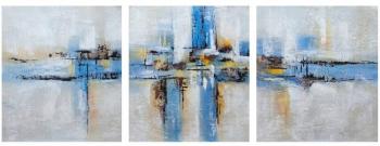 The feeling of the city. Modular painting., Triptych