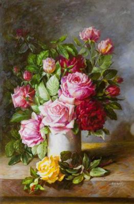 A bouquet of roses in a vase. Kamskij Savelij
