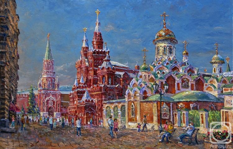 Kolokolov Anton. Moscow. Nikolskaya Street. Kazan Cathedral on Red Square