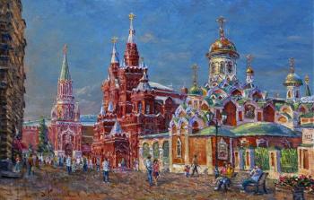 Moscow. Nikolskaya Street. Kazan Cathedral on Red Square. Kolokolov Anton
