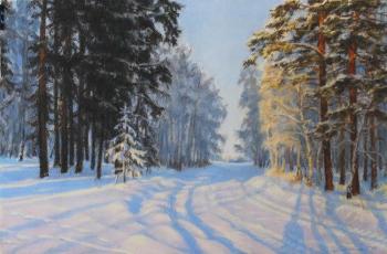 Th Road Trough Winter Forest
