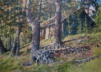 Landscape with hunters's shack