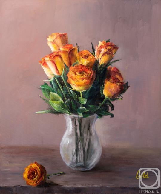 Goldstein Tatyana. Bouquet of orange roses