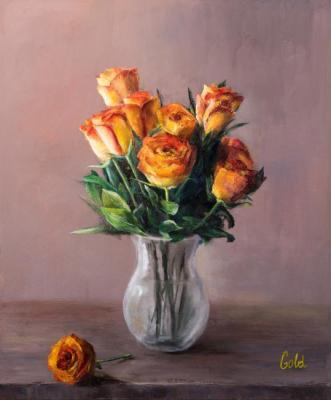 Bouquet of orange roses (Warm Roses). Goldstein Tatyana