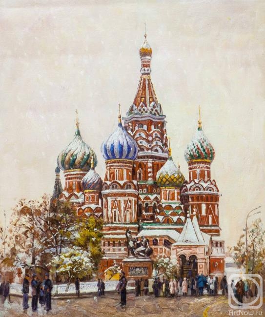 Romm Alexandr. Winter view of St. Basil's Cathedral