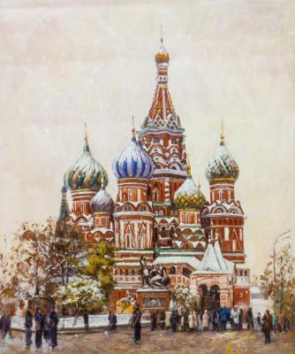 Winter view of St. Basil's Cathedral. Romm Alexandr