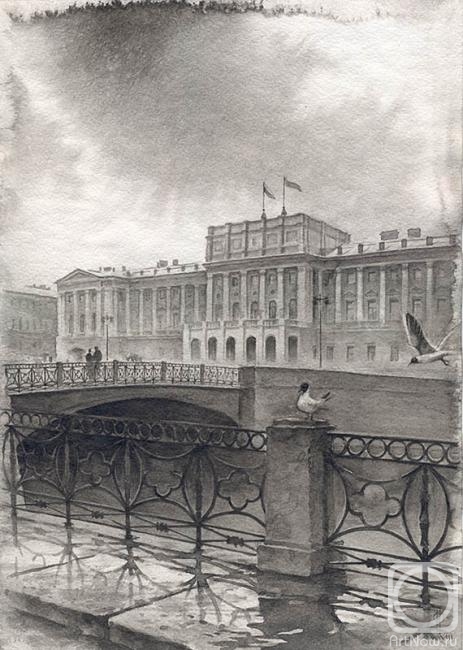 Eldeukov Oleg. Mariinsky Palace and the Blue Bridge