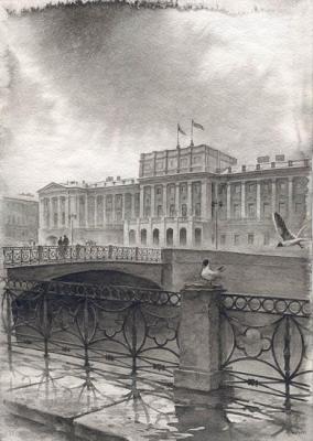 Mariinsky Palace and the Blue Bridge. Eldeukov Oleg