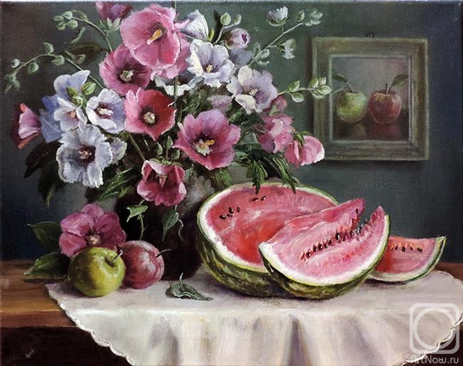 Vorobyeva Olga. Mallow and watermelon