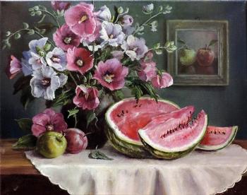 Mallow and watermelon. Vorobyeva Olga