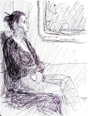 In the train. Karaceva Galina