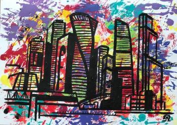 Lukaneva Larissa Anatolievna. Moscow City (sketch)