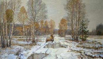 The first snow. Panov Eduard