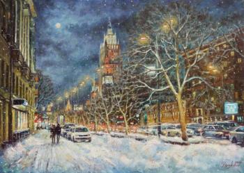 In snowy Moscow. Razzhivin Igor