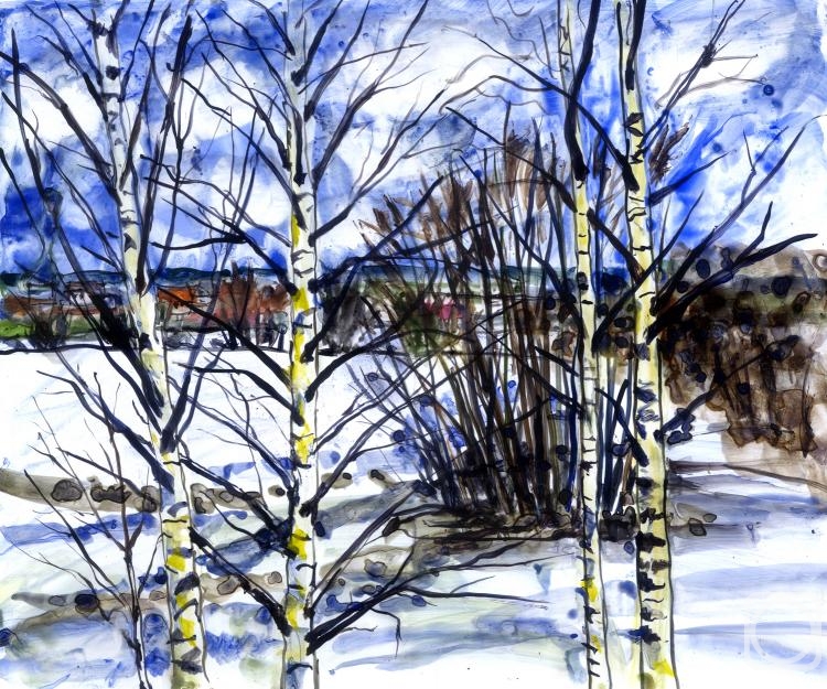 Karaceva Galina. Reflection of last year's snow