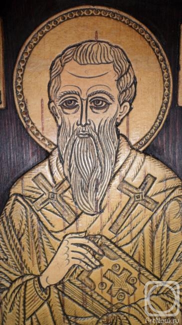 Piankov Alexsandr. Icon of Basil the Great (fragment)