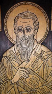 Icon of Basil the Great (fragment). Piankov Alexsandr