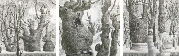 Yachniy Evgeniy. Poplar. From the series "Amazing Trees" (triptych)