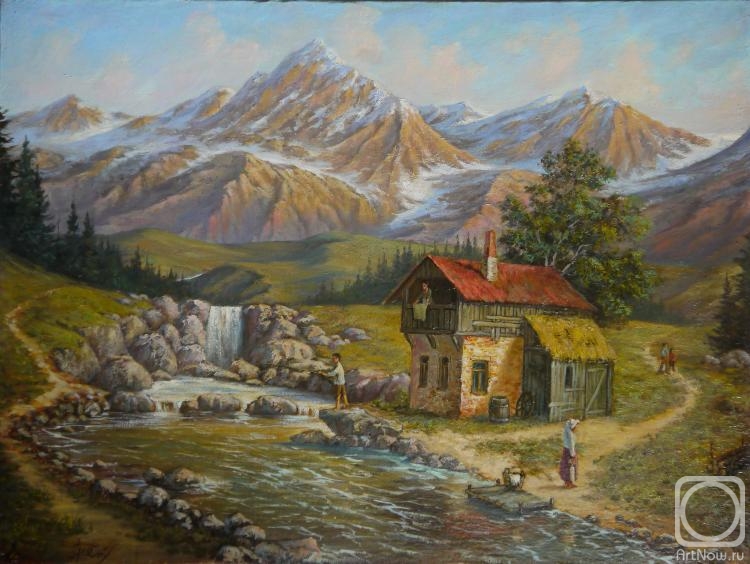 Stydenikin Yury. Waterfall in the mountains