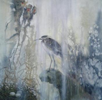 Heron in the rain. Krivolapova Tatiana