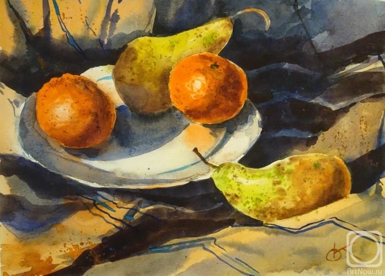 Kulikova Olga. Pears and tangerines