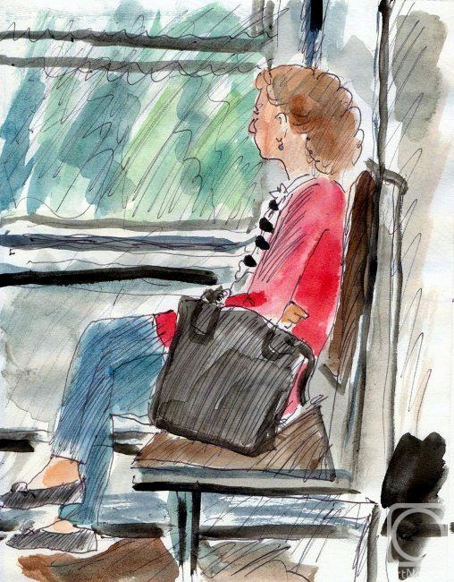 Karaceva Galina. In the train