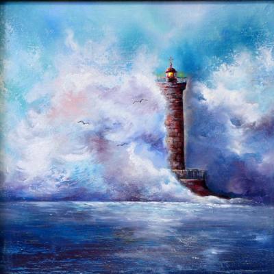 Lighthouse, waves