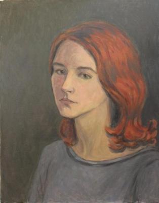 Girl with red hair. Illarionova-Komarova Elena