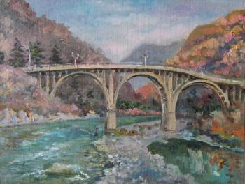 The Gumistinsky Bridge. Sukhumi (Oil Painting In The Open Air). Kuznetsova Anna