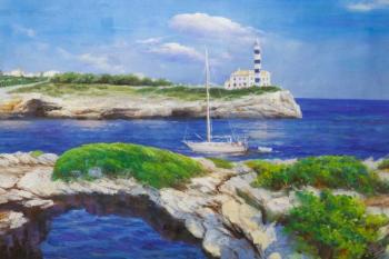 Sea walk at the lighthouse (The Picture With The Lighthouse). Lagno Daria