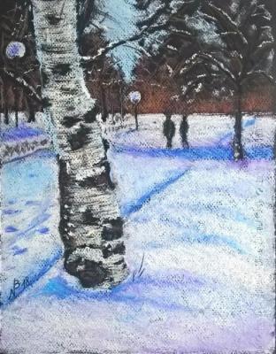 Birch in winter. Charova Natali