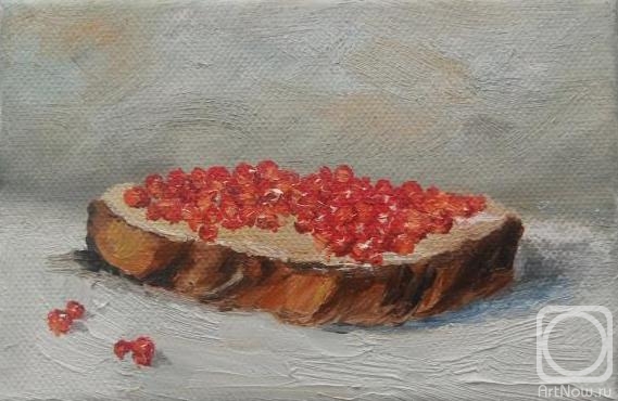 Semyonov Aleksandr. Sandwich with red caviar