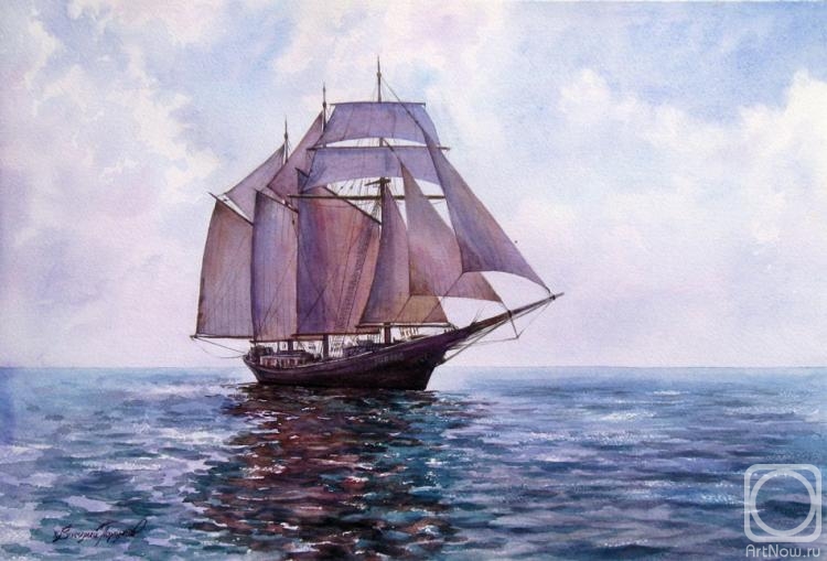 Pohomov Vasilii. The calm course of the sailingship