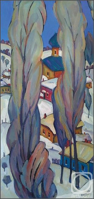 Ivanova Ekaterina. Triptych. Russian winter. Suzdal. Right picture