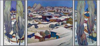 Triptych. Russian winter Suzdal