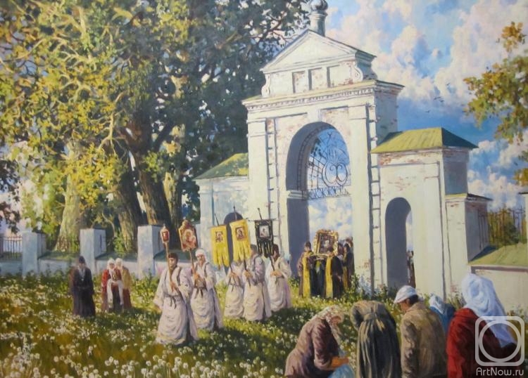 Svinin Andrey. Entrance of the procession to the Velikoretsk Monastery