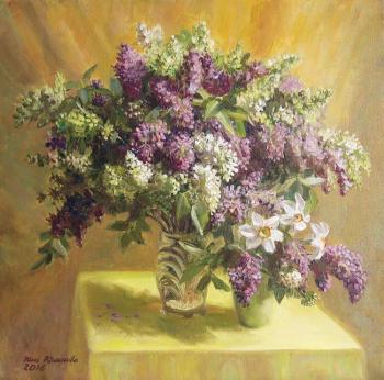 Krasnova Nina Sergeevna. Lilac and daffodils