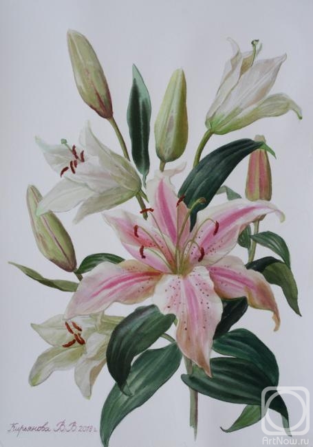 Kiryanova Victoria. Flowering branch of a lily