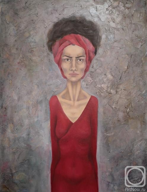Saakyan Elena. Woman in red