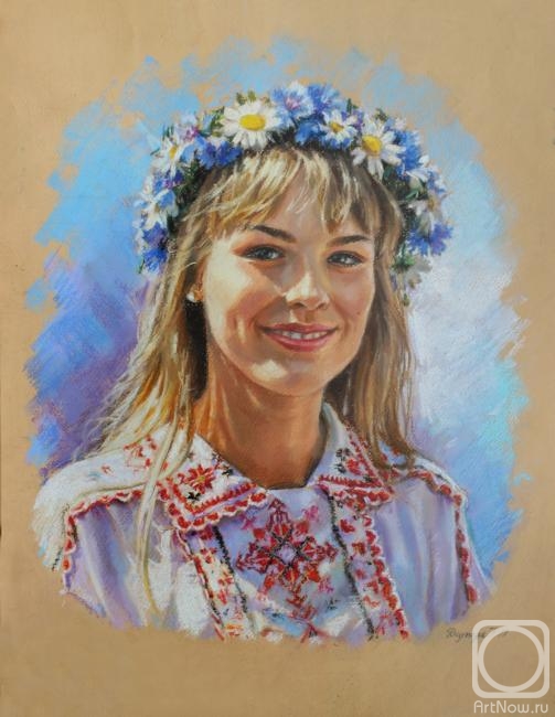 Deynega Tatyana. Portrait of the Girl in Ukrainian Costum