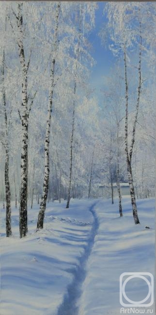 Vokhmin Ivan. Path in a birch forest ( winter)