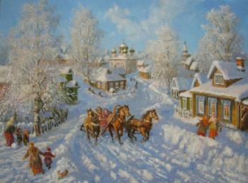Three-horse ride. Zhdanov Vladimir