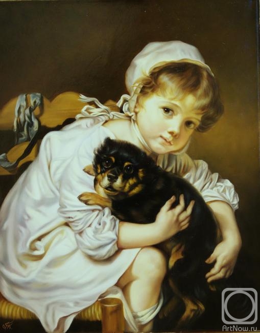 Kurilenko Galina. Girl with dog
